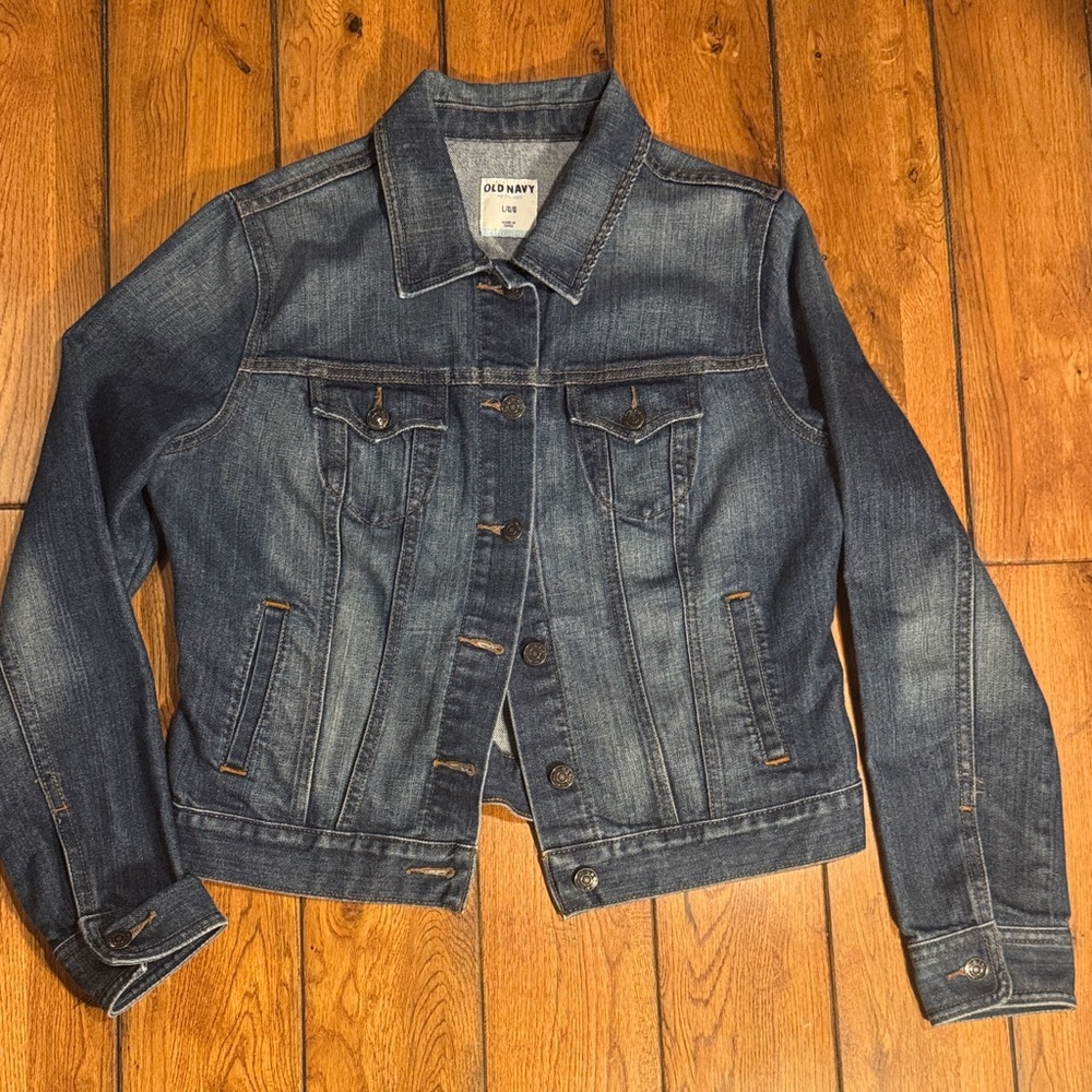 Old Navy Dark Blue Washed Denim Jacket